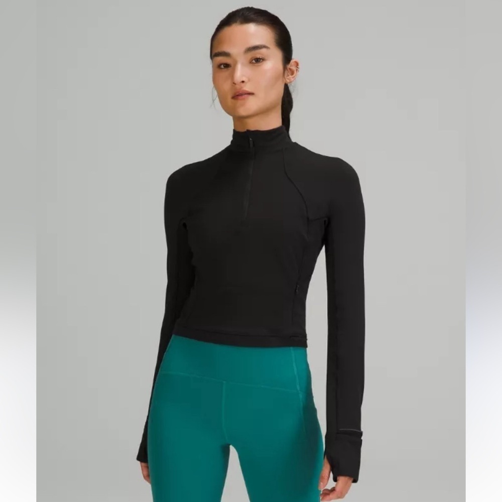 Lululemon Rulu cropped half zip long sleeve jacket